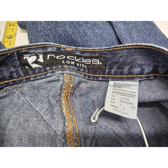 Vintage Rockies Womens Jeans 100% Cotton Lowrise Med Wash (Size 3 Long) - Picture 5 of 6